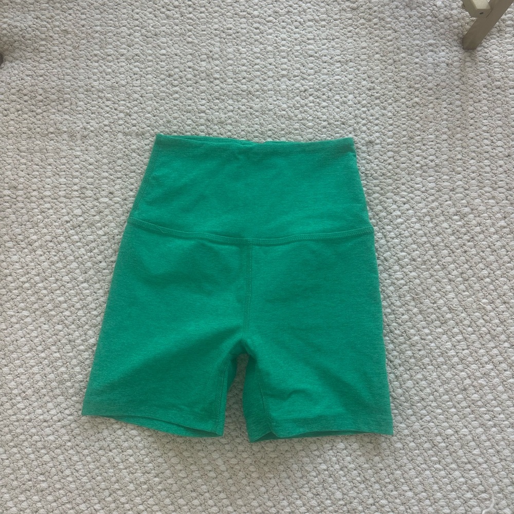 Beyond Yoga green shorts